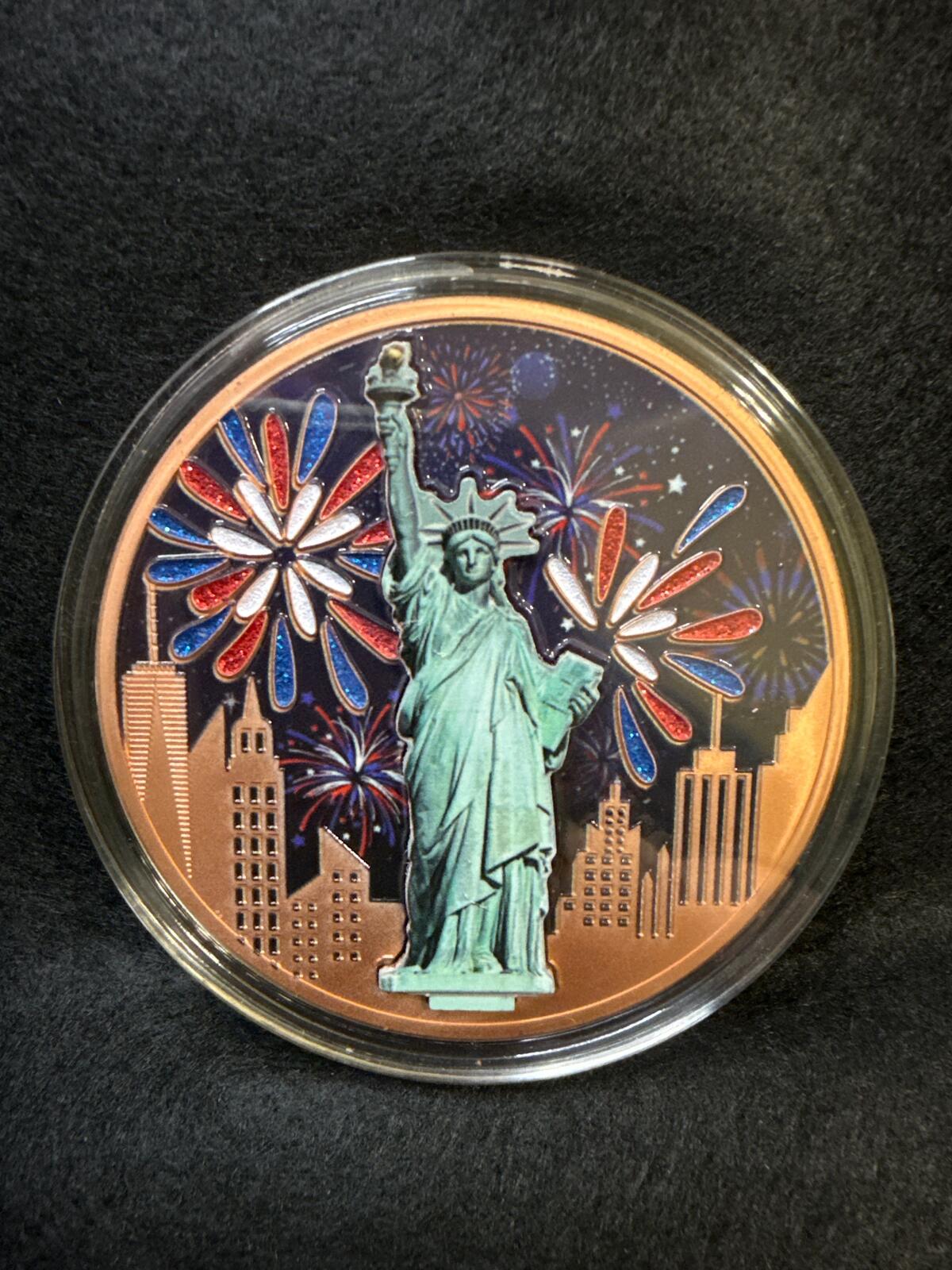 5 AVDP Ounce Colorized Copper Round - Independence Day 2025