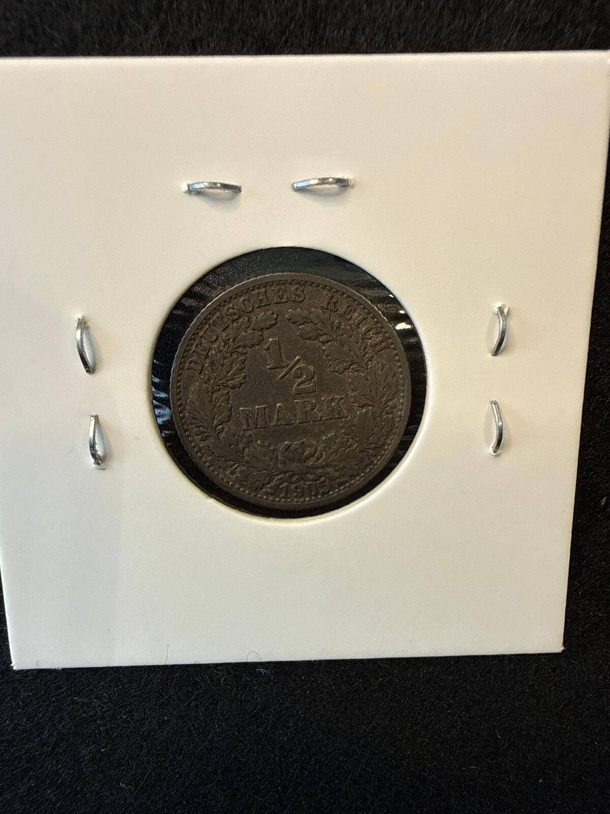 1905A German 1/2 Mark - .900 Silver - FC26030063