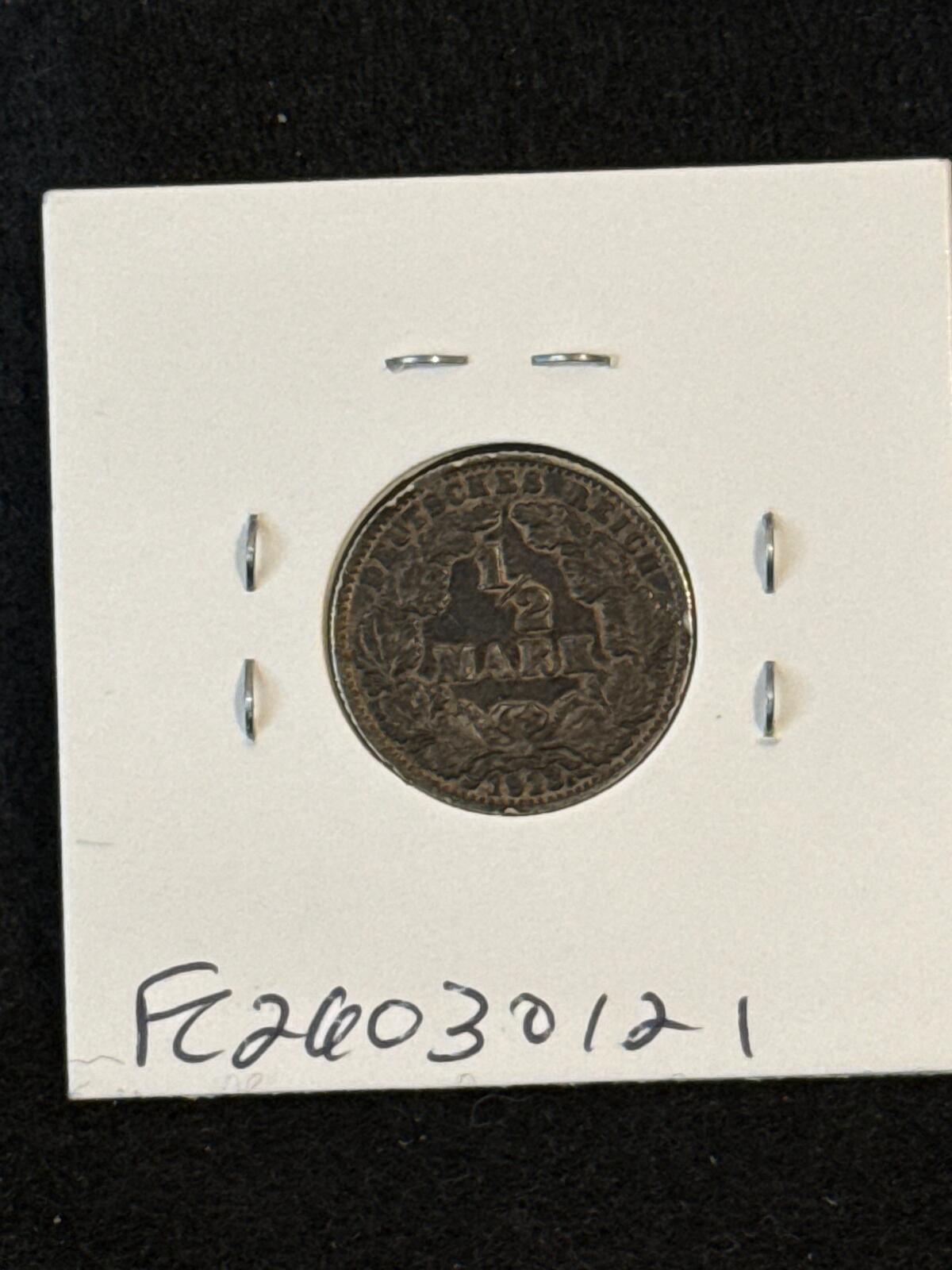 1913-J Germany 1/2 mark .900 silver *better mint mark - FC26030121