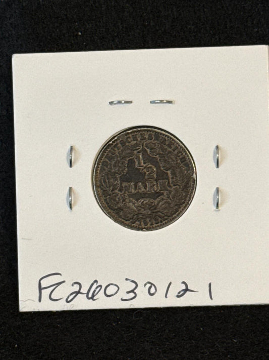 1913-J Germany 1/2 mark .900 silver *better mint mark - FC26030121