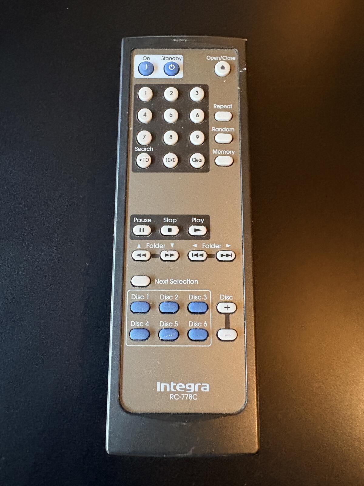 Integra CDC-3.4 6 Disc CD Carousel Changer w/ RC-778C Remote Onkyo Tested