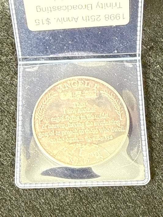 Silver clad Trinity Broadcasting Network 1998 25th Anniv. Angel 1 Token - TK26030007