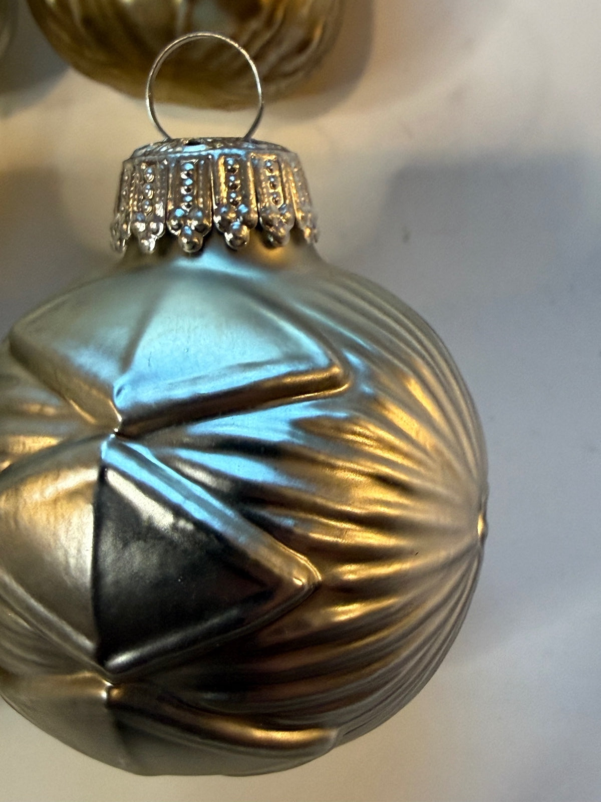 6 Vintage Germany Glass Christmas Ornaments Mushrooms Walnuts Basket – alternate product view 5 of 14