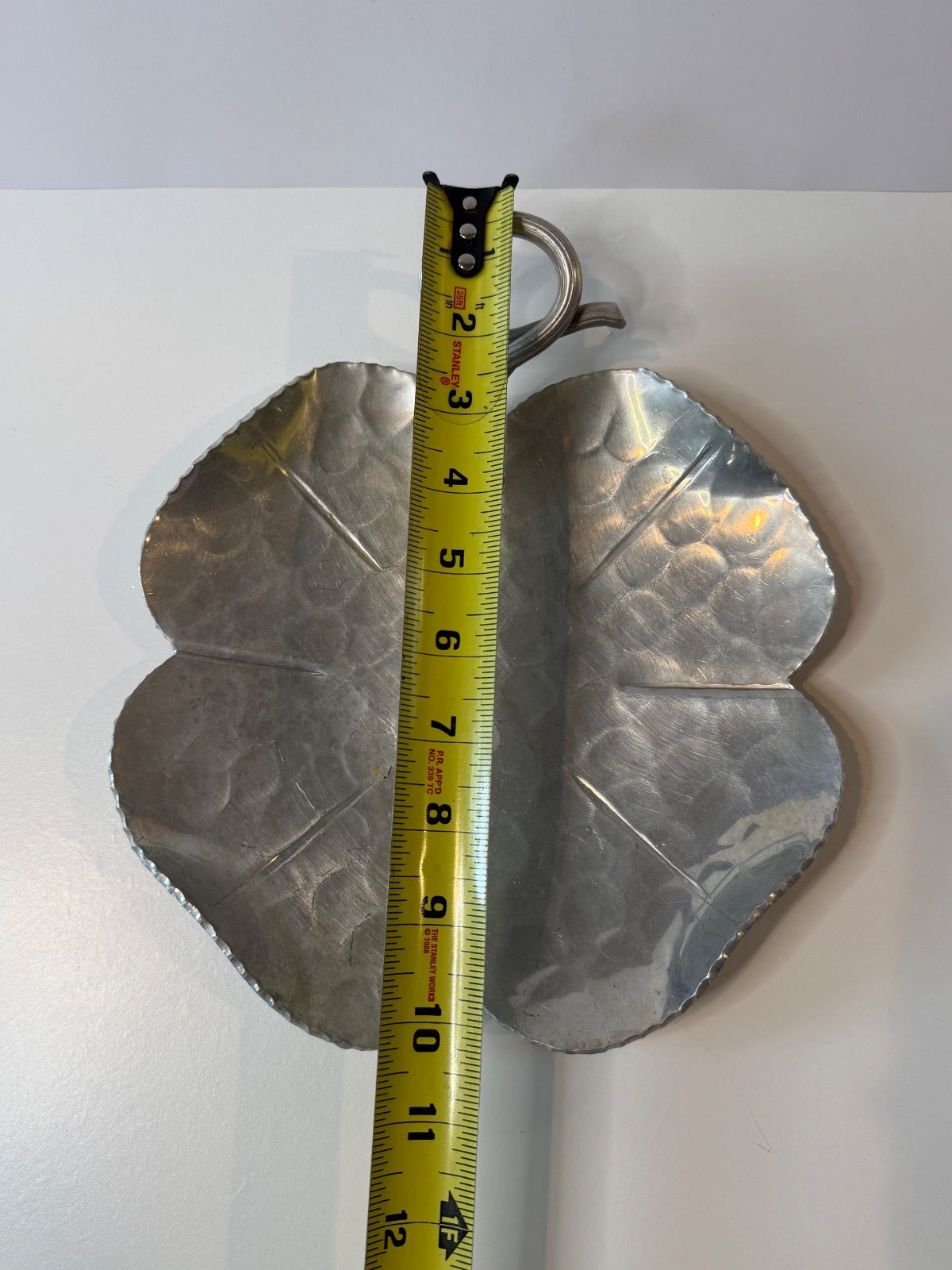 Vintage Buenilum Hand Wrought Aluminum Clover Serving Tray MCM