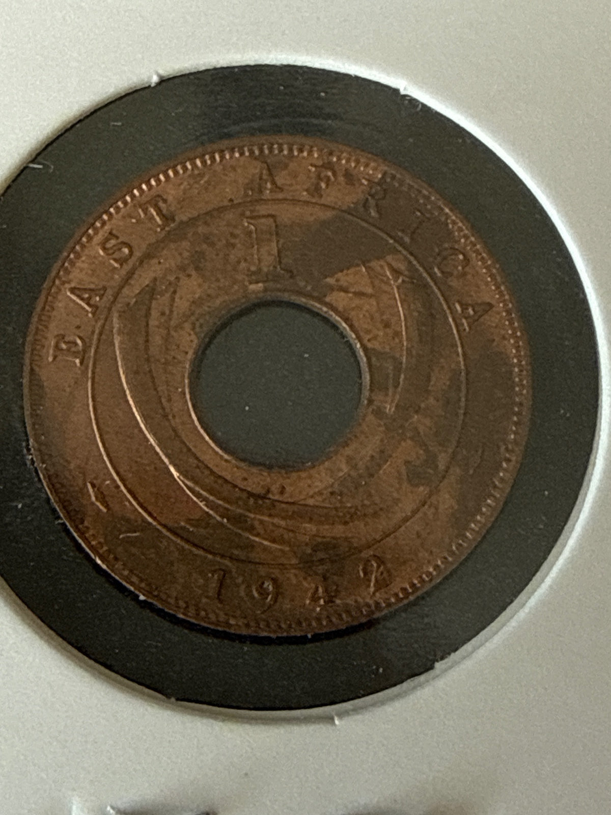 1942 British East Africa Cent Coin — product photograph 3