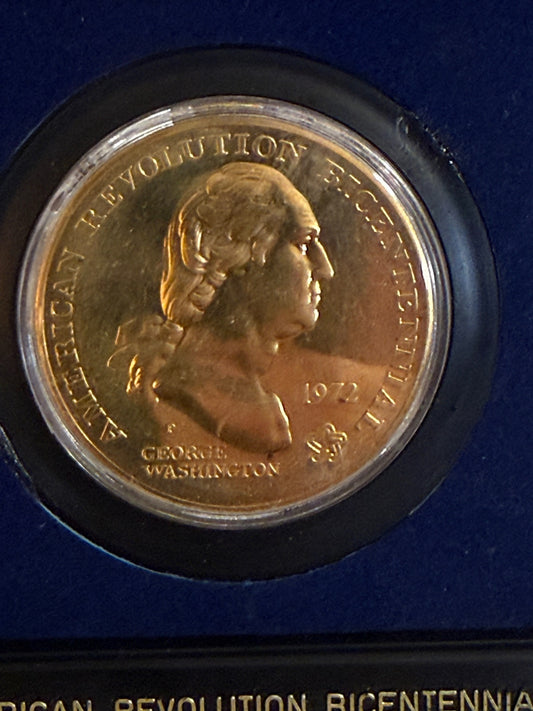 1972 U.S. Mint George Washington Bicentennial Bronze Medal w/ Original Case - 2348