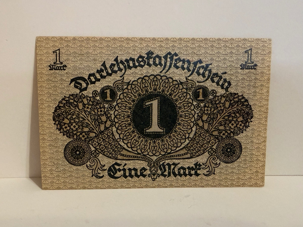 1920 Germany 1 Mark Reichskassenschein German Empire Currency Note - 110
