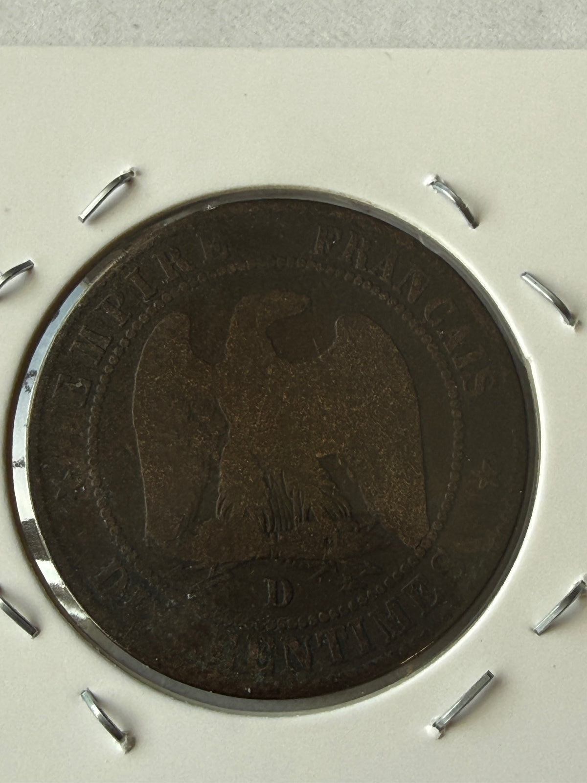 1853-D France 10 Centimes Coin — product photograph 3