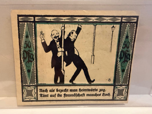 1921 Mülsen St. Jacob Germany 50 Pfennig Notgeld Humorous Street Scene - 105 – alternate product view 2 of 2
