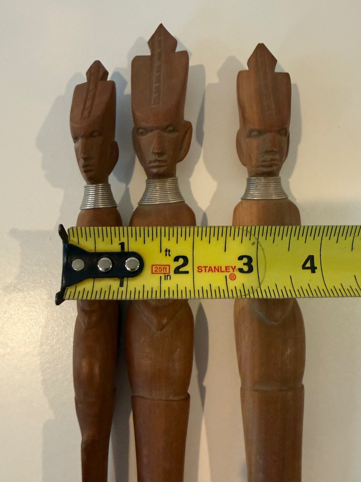 Vintage Kenyan Hand Carved Wood Serving Utensils Set of 3 African Art – alternate product view 7 of 9