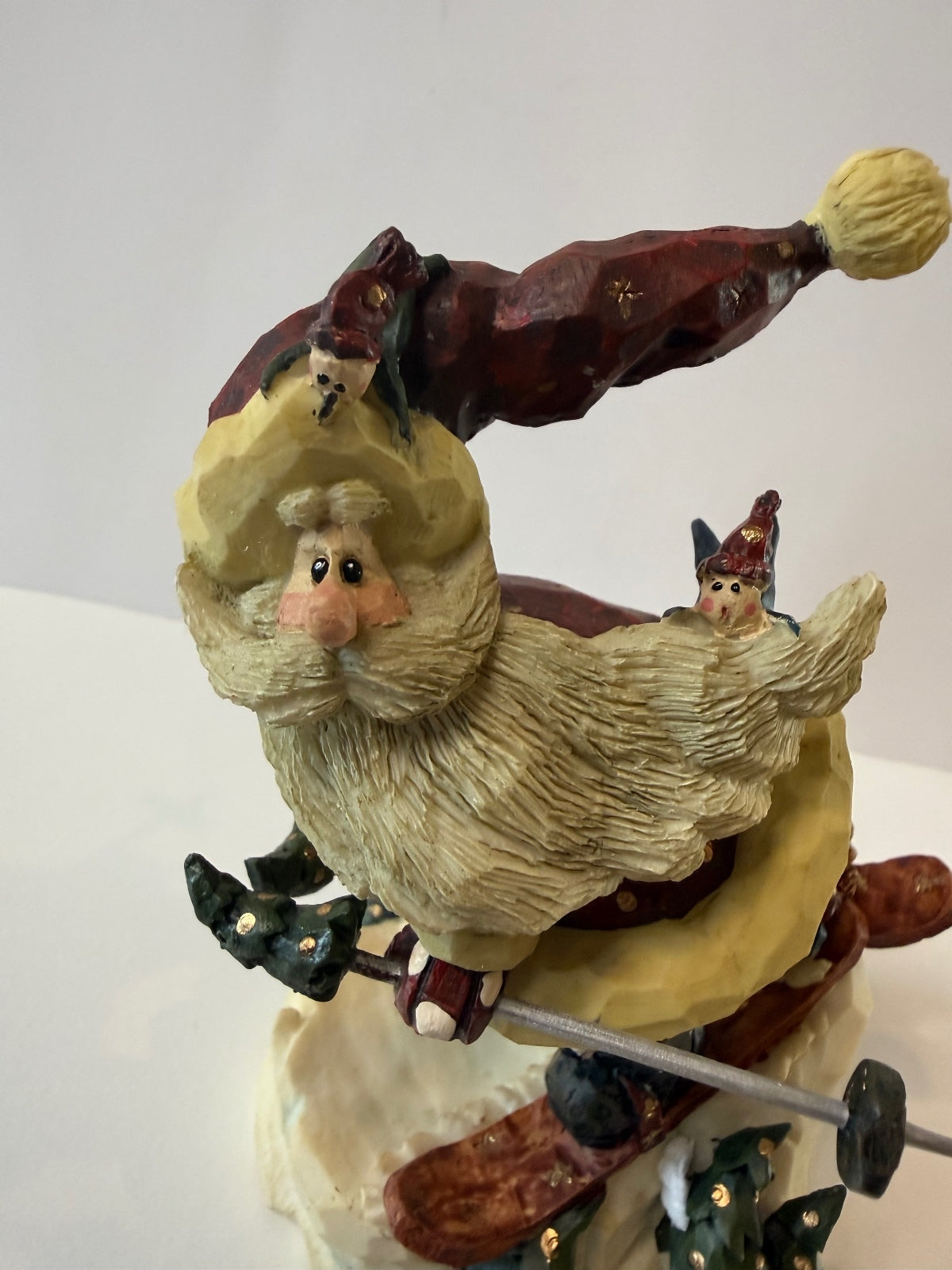 Vintage 1998 Boyds Carvers Choice "Santa Jr. In the Nick of Time" Figurine w/Box