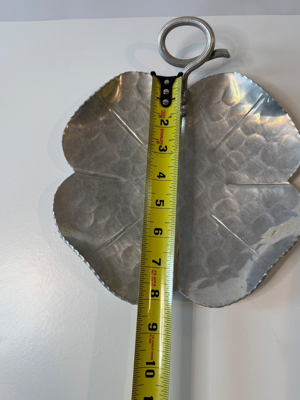 Vintage Buenilum Hand Wrought Aluminum Clover Serving Tray MCM
