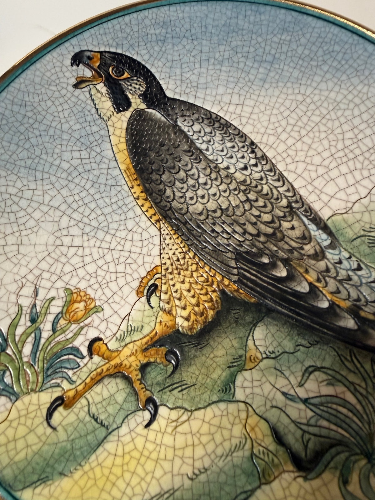 1973 Veneto Flair Peregrine Falcon Bird Plate V Tiziano Italy #592/2000 – alternate product view 3 of 7