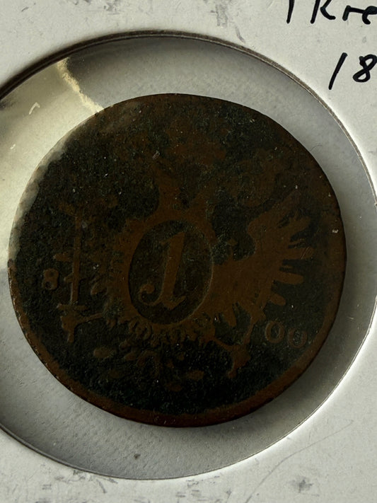 1800 Austria 1 Kreuzer Coin — product photograph 2