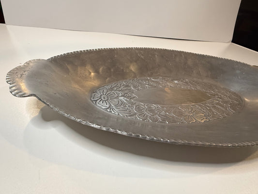 Vintage Everlast EMPC Intaglio Forged Aluminum Floral Serving Tray 13” – alternate product view 2 of 8