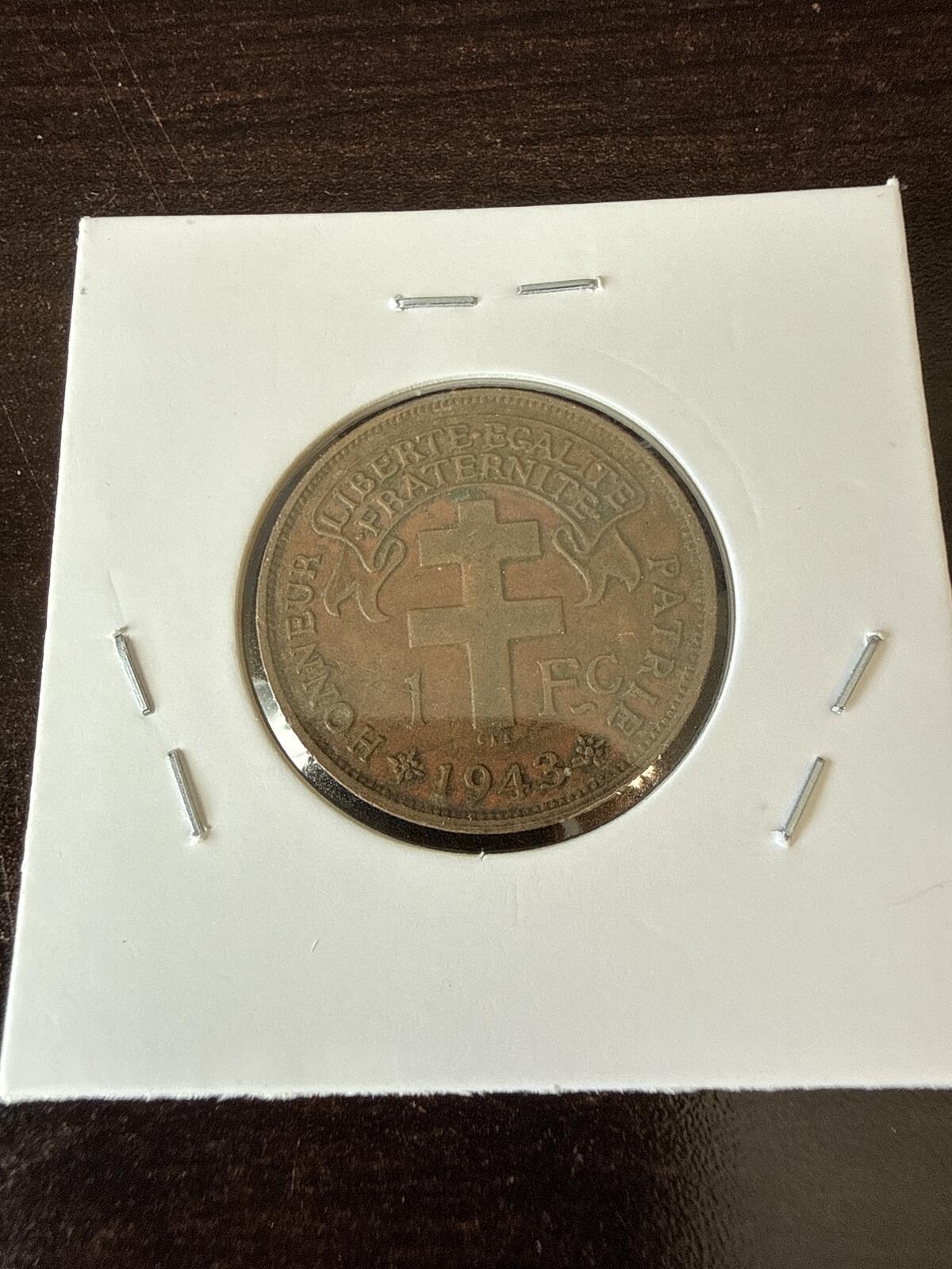 1943 Cameroon 1 franc VF-XF - 1096