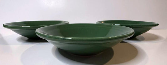Anfora Mexico Green Stoneware Soup Cereal Bowls Set of 3 Restaurant Ware 2011