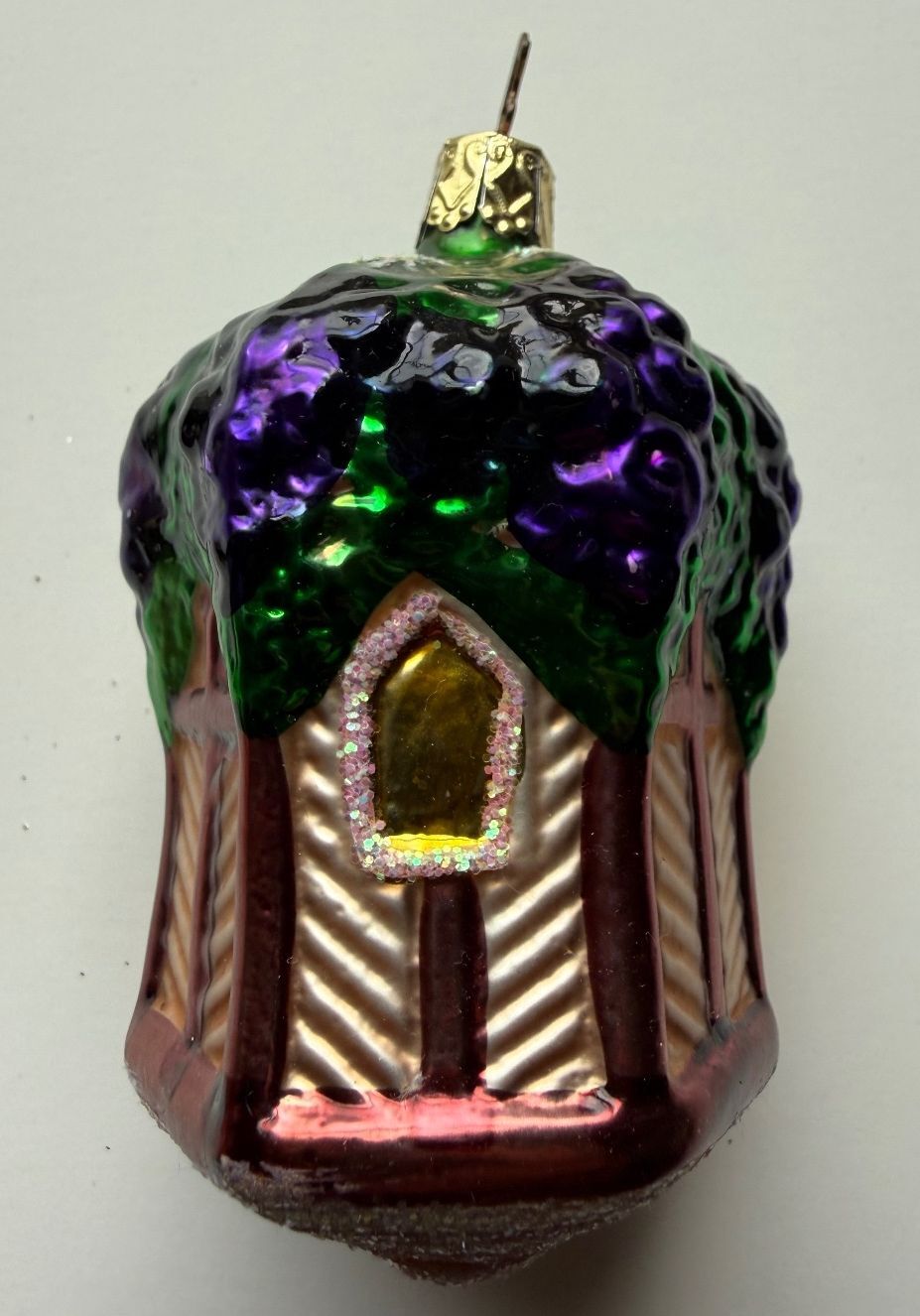 Vintage Germany Blown Glass Grapes Trellis Christmas Ornament Wine Vineyard – alternate product view 2 of 4