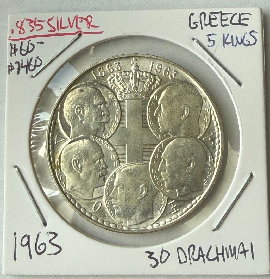 1963 Greece 30 Drachmai Coin — product photograph 1