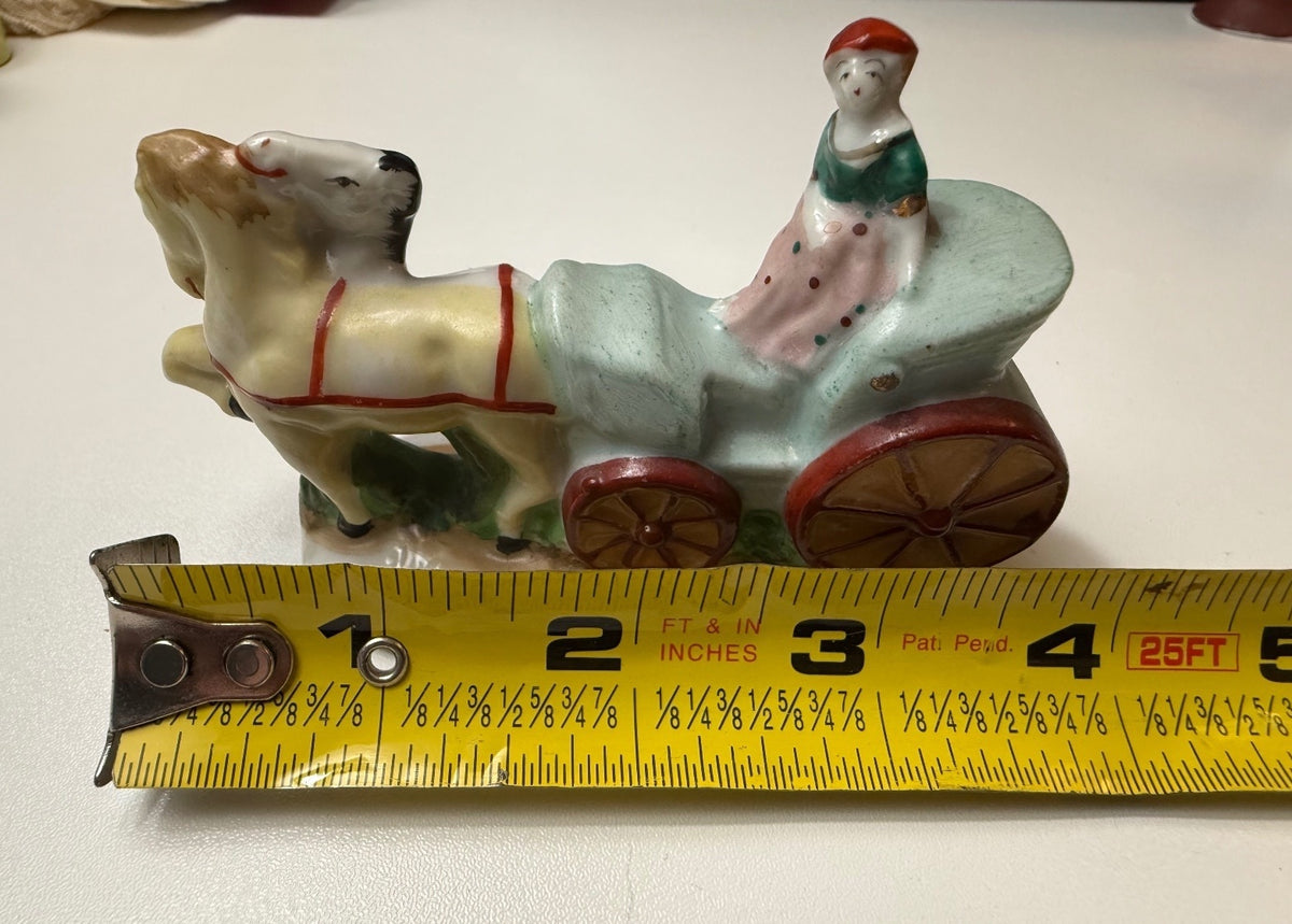 Vintage Occupied Japan Horse Carriage Figurine Hand Painted Porcelain – alternate product view 8 of 9
