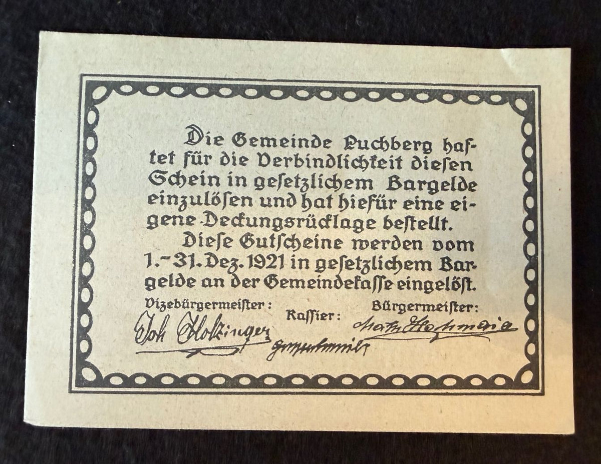 Austria Puchberg Notgeld – 10, 20 & 50 Heller Set c.1921 — product photograph 7
