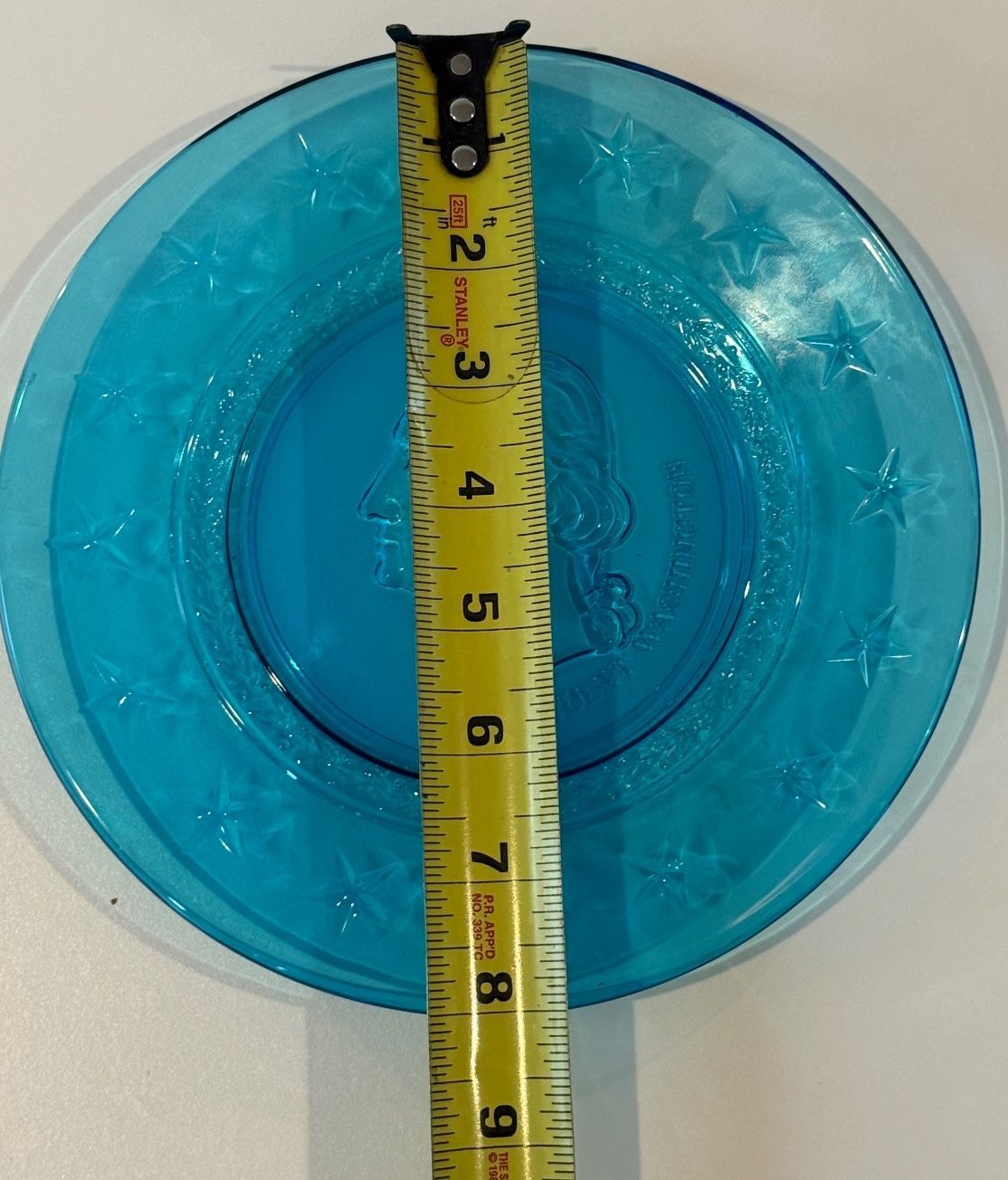 Vintage Wheaton Glass George Washington Blue Presidential Plate 8” – alternate product view 4 of 6