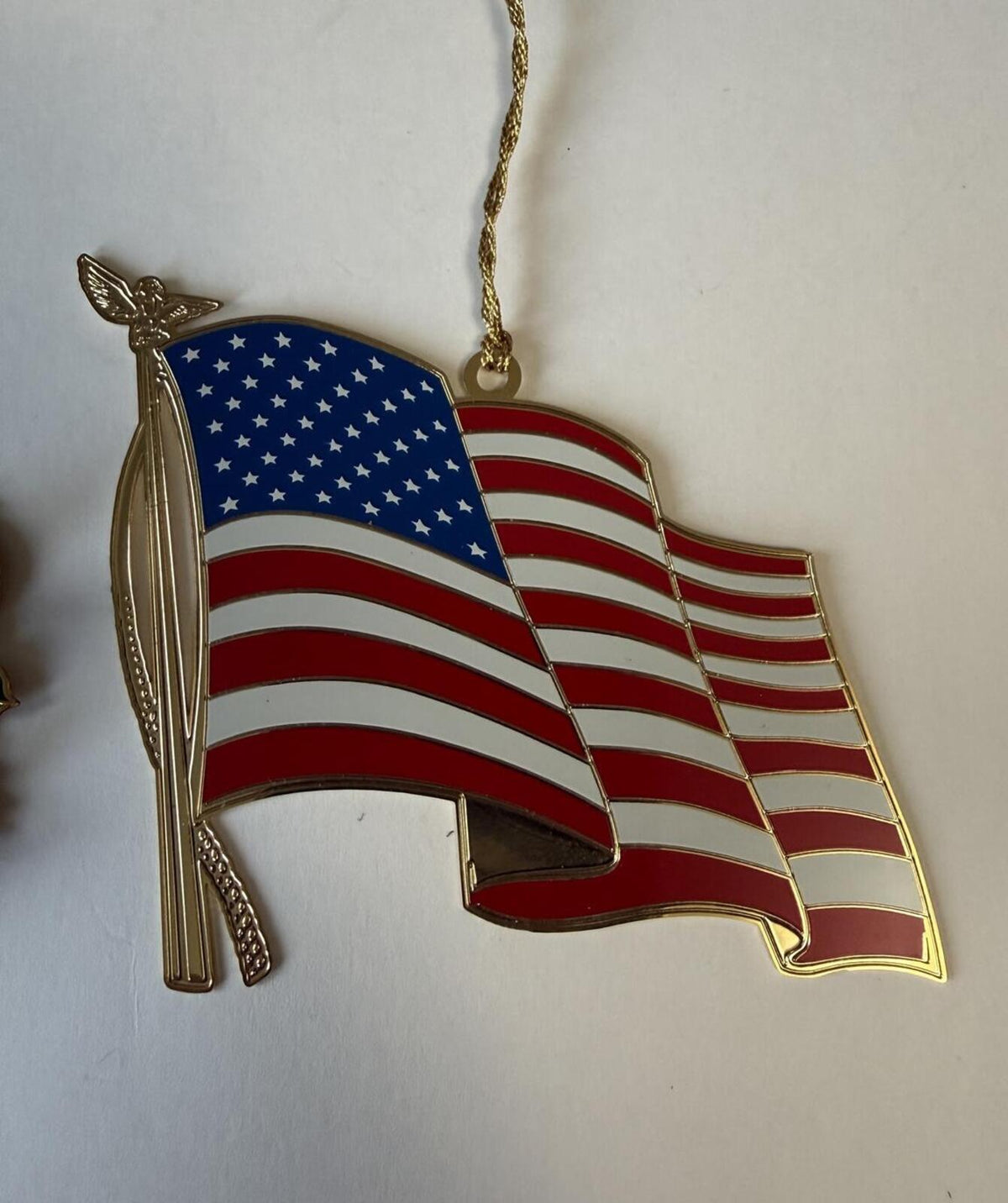 Vintage Patriotic Christmas Ornament Lot – White House & American Flag Baldwin – alternate product view 6 of 10