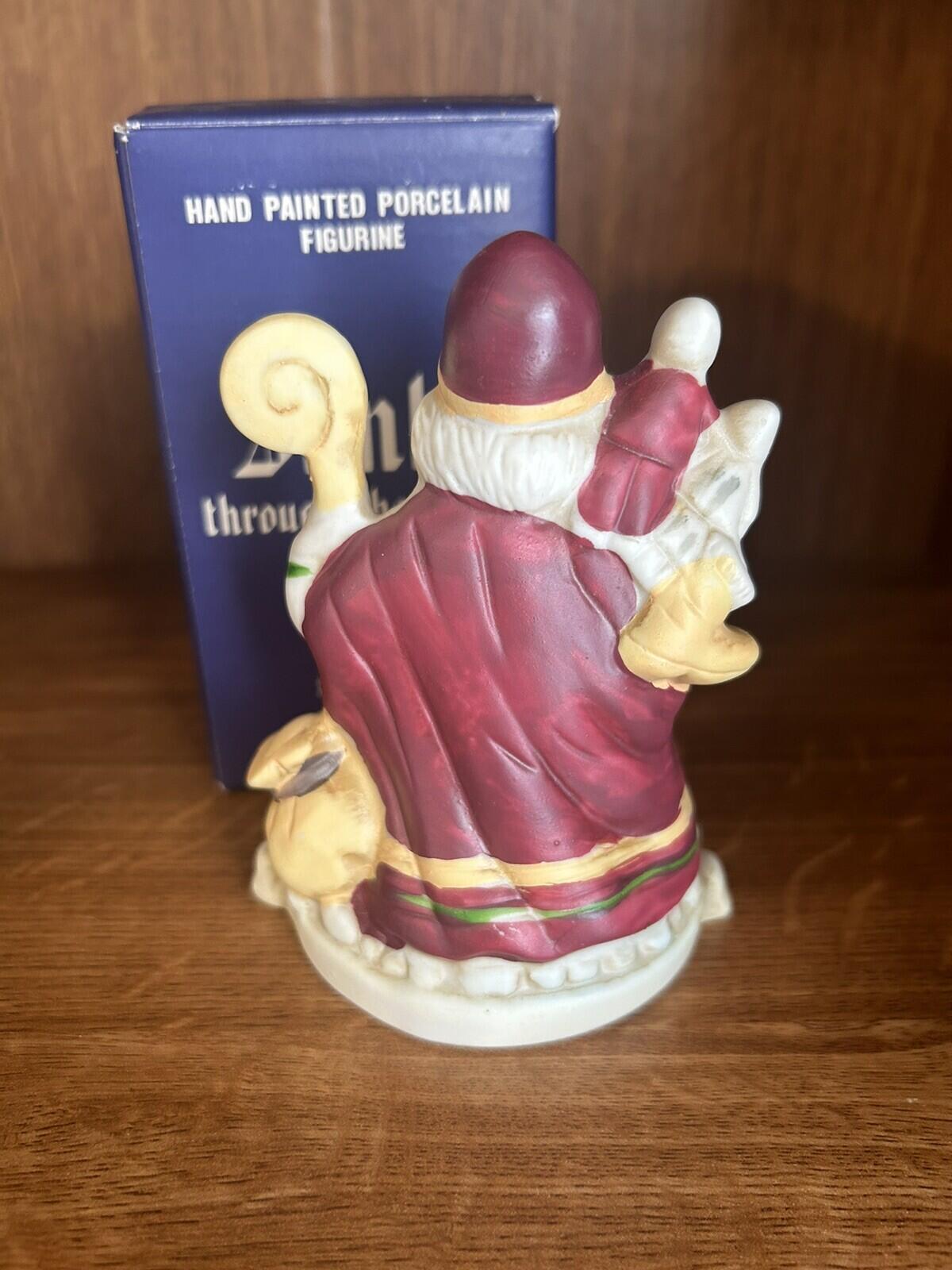 3 Santa Claus Through the Years Figures Figurine Porcelain Holiday Collectibles