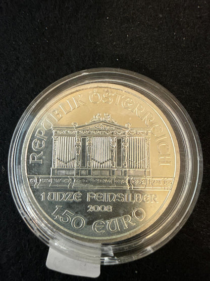 2008 Austrian Philharmonic 1 oz. .999 fine silver round - SB26030069