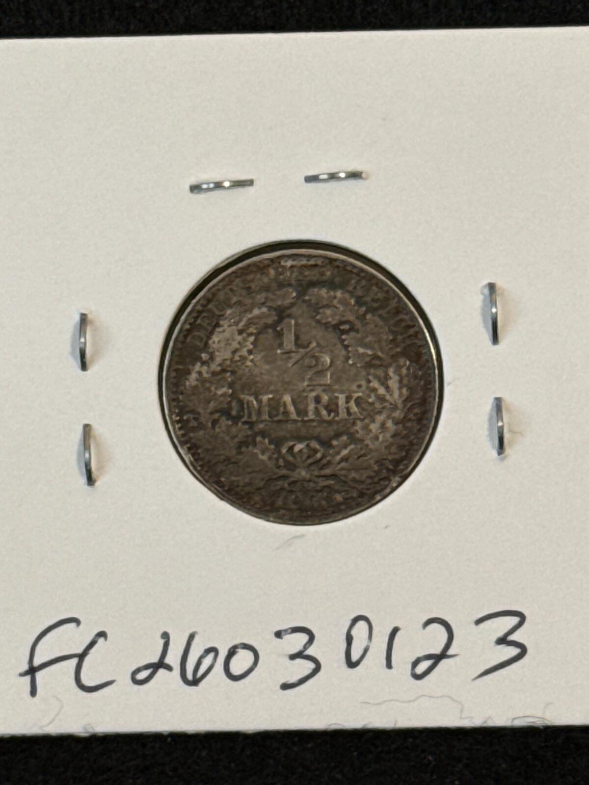 1909-A Gemany 1/2 mark .900 silver - FC26030123