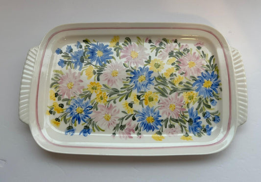 Sta Ma Cuernavaca Floral Rectangular 15” Plate