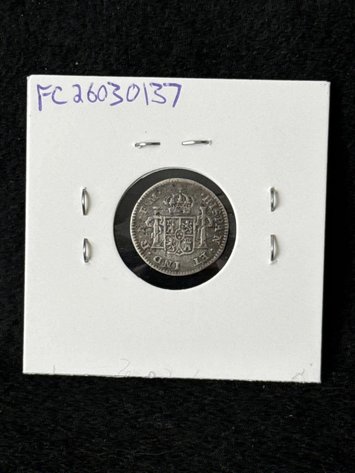 1792 FM Mexico (Spanish Colonies) 1/2 Real - KM72 - XF - .903 Silver - FC26030137
