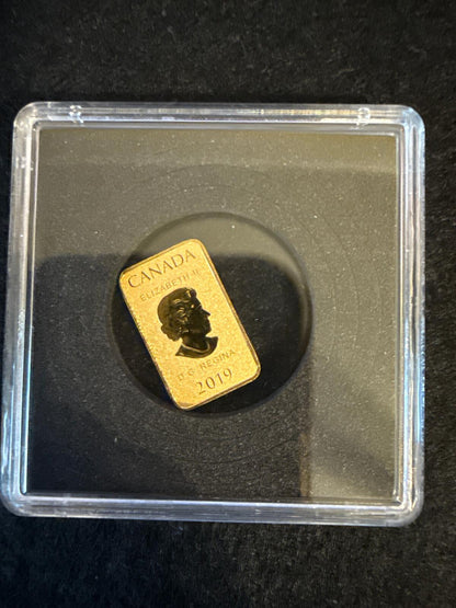 2019 Canada $25 Atlas 1/10 .9999 fine gold bar
