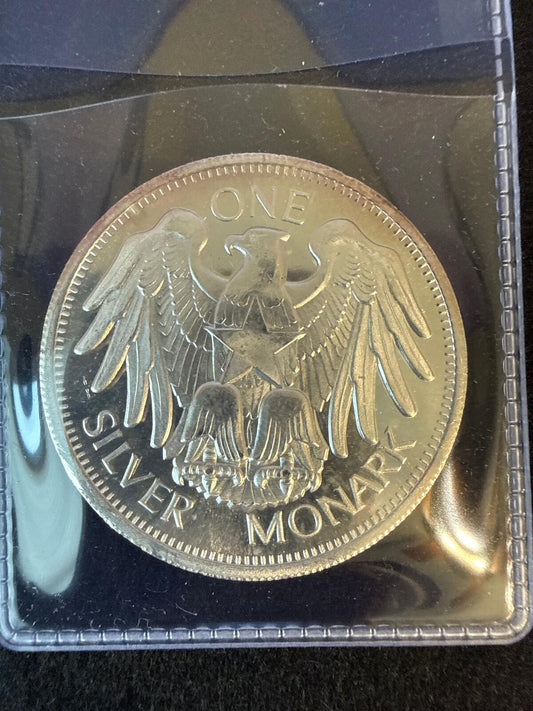 Monark Eagle Star 1 oz .999 fine silver round