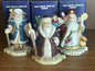 3 Santa Claus Through the Years Figures Figurine Porcelain Holiday Collectibles
