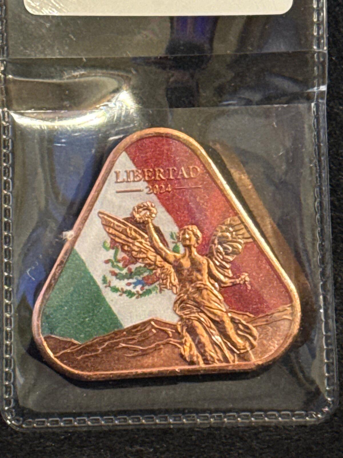 Colorized Triangular Libertad - 1 oz .999 Copper - CB26030026