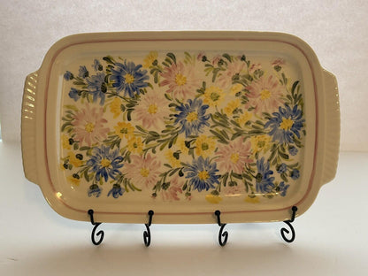 Sta Ma Cuernavaca Floral Rectangular 15” Plate