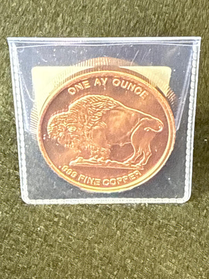 1oz buffalo copper round - CB26030053