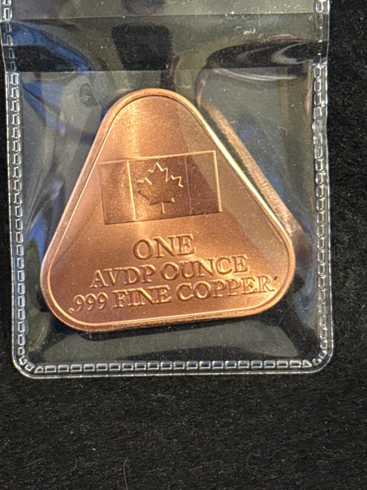 Colorized Triangular Maple Leaf - 1 oz .999 Copper - CB26030027