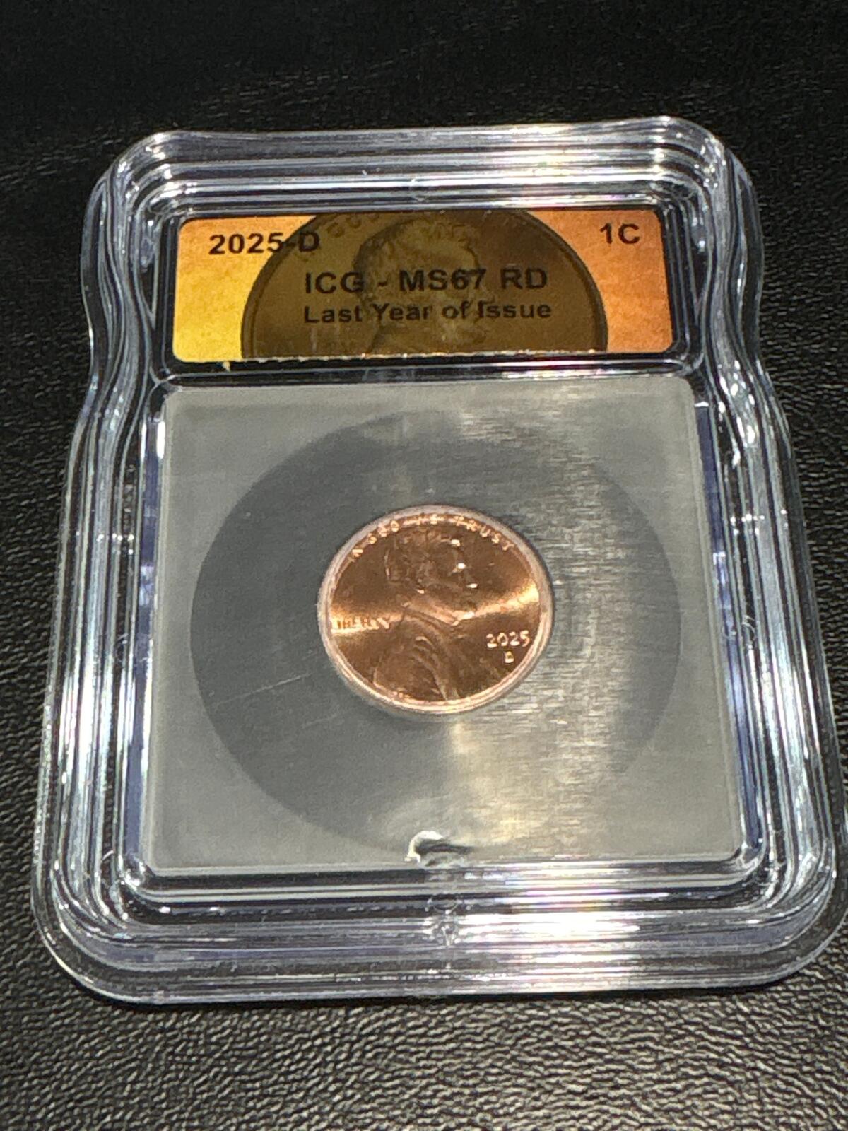 SALES! - 2025 Final Penny P & D Lincoln Label ICG MS67 2-Coin Set - SL26010006