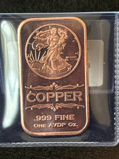 Standing Lib 1oz copper bar - CB26030037