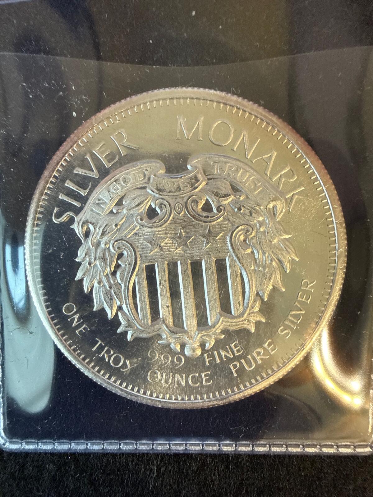 Monark Eagle Star 1 oz .999 fine silver round