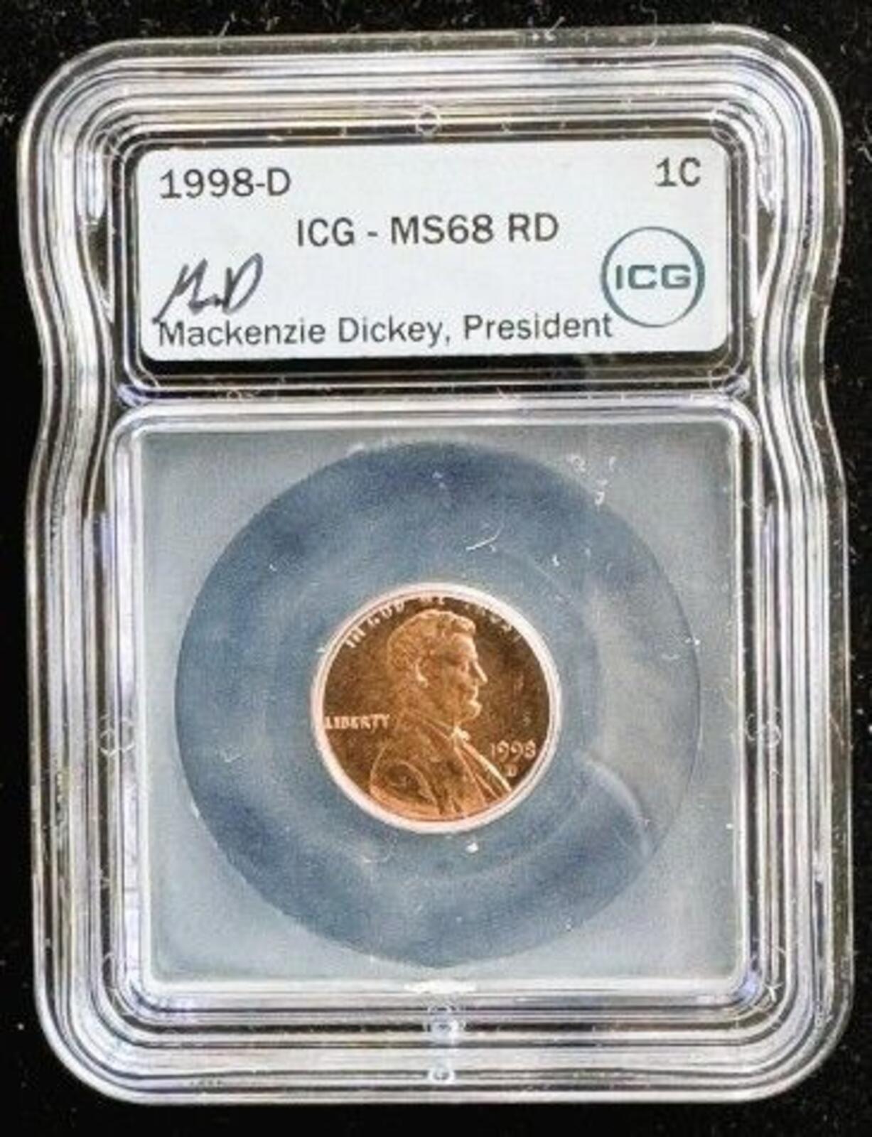 1998-D ICG graded MS 68 RD 1C - SL26010004