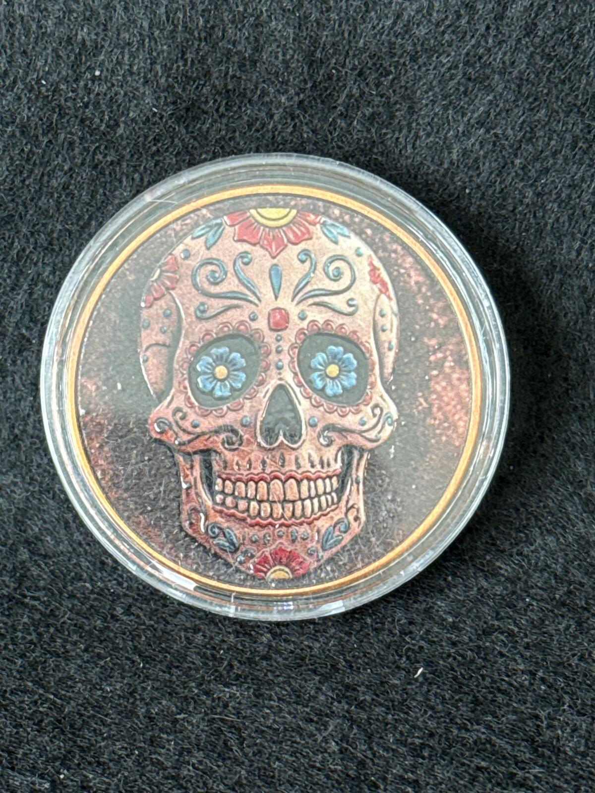 1 oz. Colorized Copper Round - Day of the Dead - CB26030054