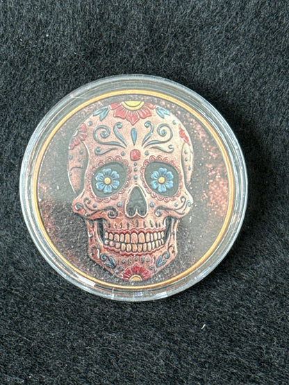 1 oz. Colorized Copper Round - Day of the Dead - CB26030054