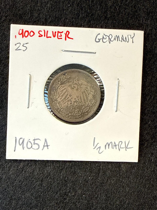 1905A German 1/2 Mark - .900 Silver - FC26030063