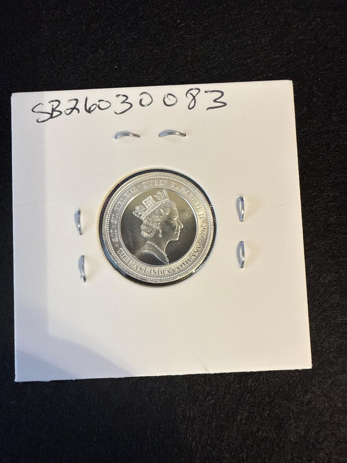 St. Helena Queen Elizabeth 1/10 .999 fine silver round