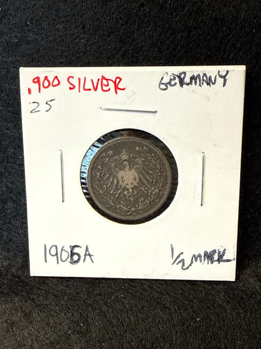 1906-A Germany 1/2 Mark - .900 silver - FC26030062