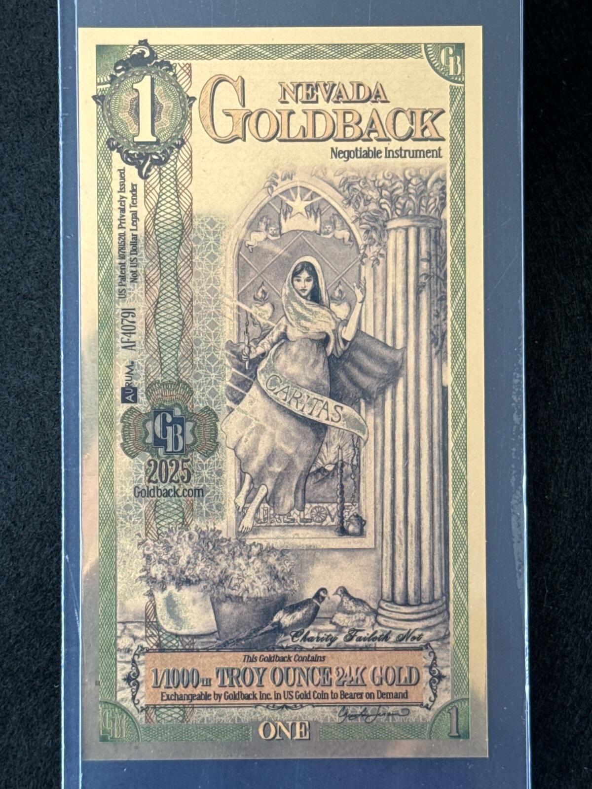 Nevada Goldback 1/1000th Troy oz Gold - GB26030011