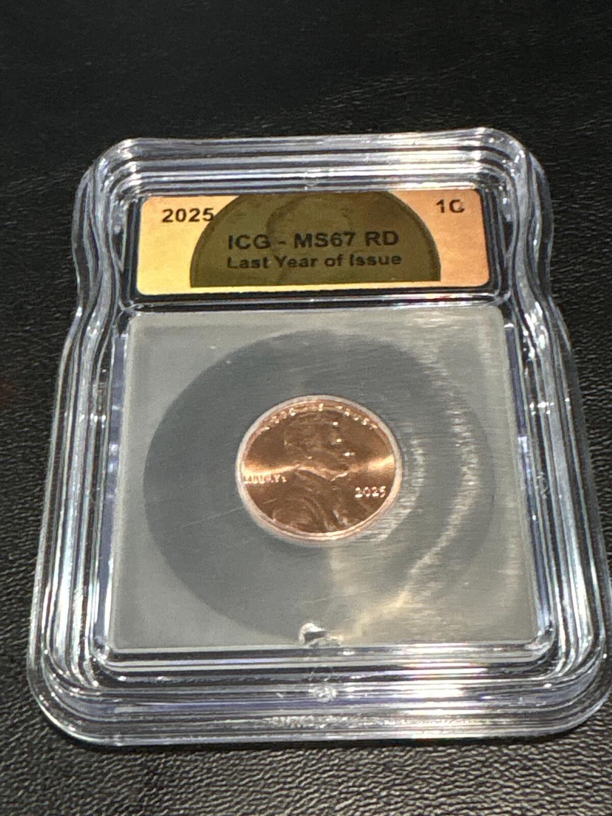 SALES! - 2025 Final Penny P & D Lincoln Label ICG MS67 2-Coin Set - SL26010006